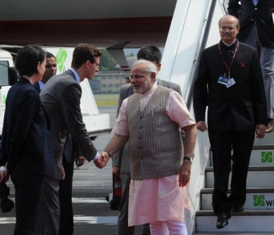 Narendra Modi arrives in Berlin